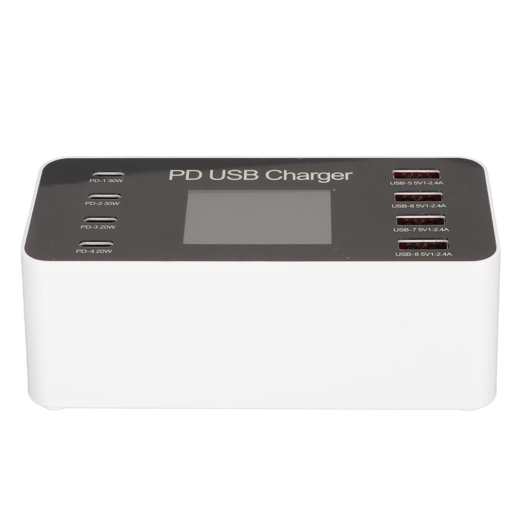 USB зарядная станция 65 Вт концентратор 8 портов USB A USB C PD быстрая многозарядная док-станция защита цепи