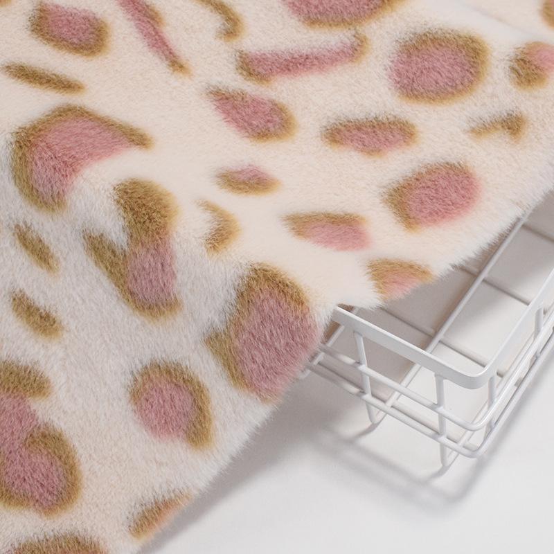 100*160cm Warm Imitation Ferret Fabric Plush Velvet Leopard Pattern Fabric For Diy Sewing Scarf Winter Clothes Material