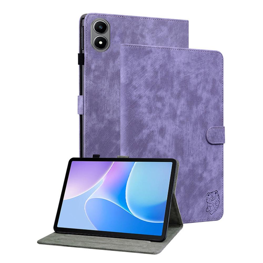 For Infinix Xpad 20 Case Tiger Imprint Anti-Scratch PU Leather Tablet Cover