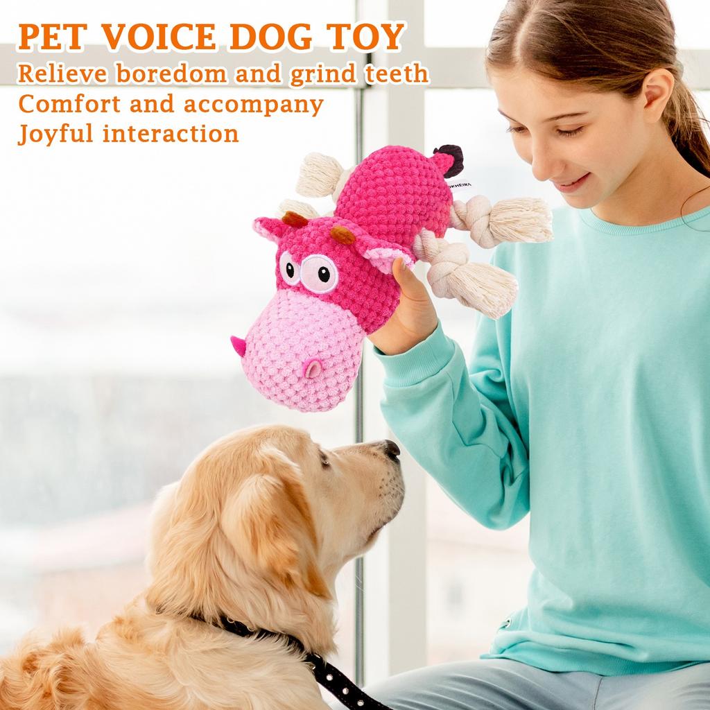 Неразрушимые игрушки-пищалки для собак, мягкие игрушки из хлопкового материала и гофрированной бумаги, жевательные игрушки