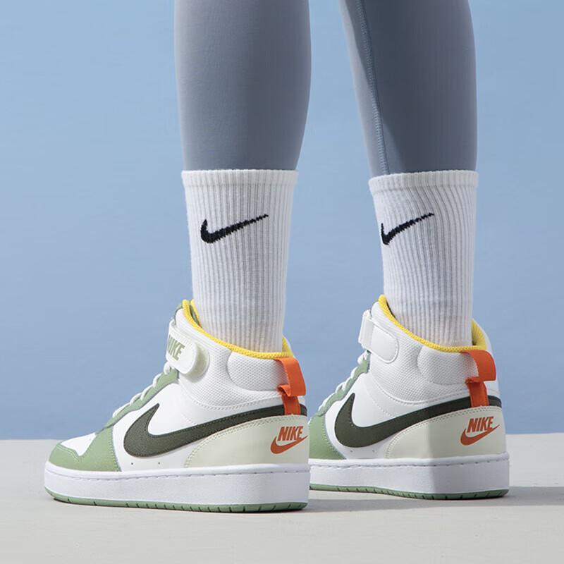 Nike Кроссовки Court Borough Mid Off White Green GS FV3649-171
