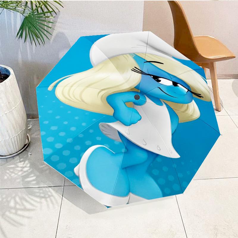 Smurfette's Adventure Umbrella 8-Frame for Travel, Camping, Casual Lightweight Portable Umbrella, Essential for Every Family Holidays Gift