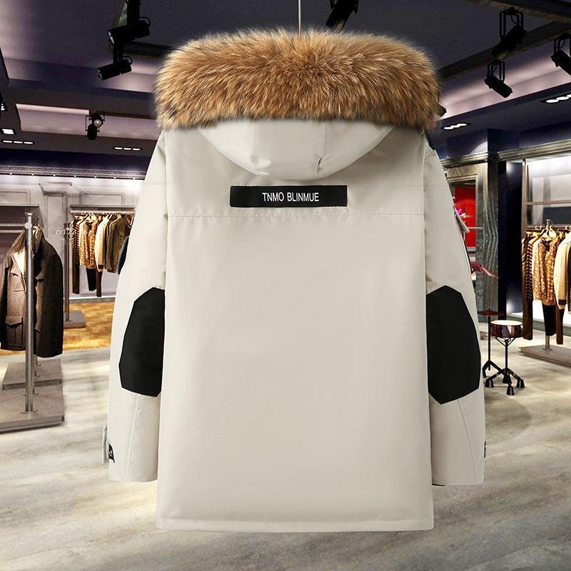 Зимняя новая коллекция мужских и женских пуховиков для пар, средней и длинной утолщенной версии, большого размера, свободное пальто