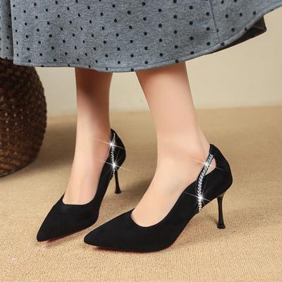 Модная женская обувь 2025 Новые женские туфли-лодочки Замшевые туфли на высоком каблуке Модная офисная обувь Шпильки Вечерние Женские Каблуки