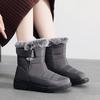 2025 Couple Cotton Shoes, Outdoor Boots, Medium High Top, Rabbit Plush, Snow Boots, Waterproof and Anti Slip Cotton Boots, Large Size