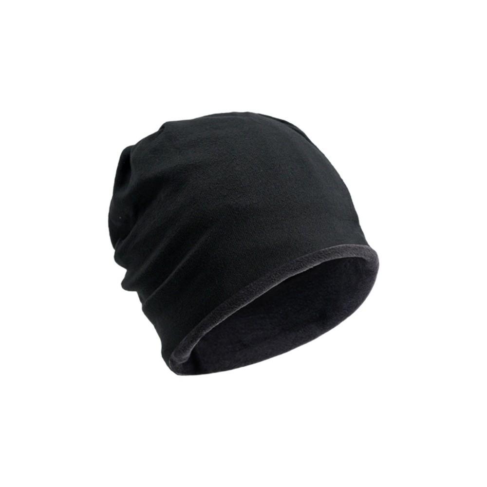 Fleece Lined Cover Head Cap Soft Plush Winter Knitted Hat Fashion Beanies Bonnet  for Women