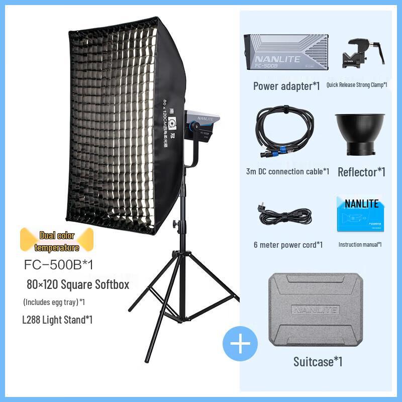 NANLITE FC-500B Bi-Color LED Studio Light Kit