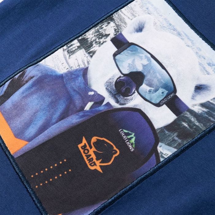 T-shirt pour enfants à manches longues bleu jean 92/104/116/128/140