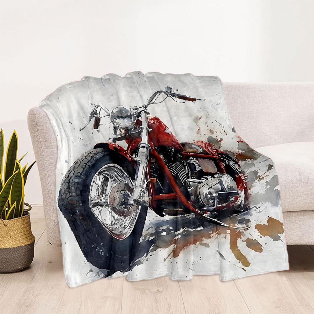 Motocross Adventure Sport Flannel Blanket - Soft and Suitable for Sofas, Beds, Offices, Travel, All Seasons, and The Best Gift for The Holidays.