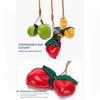 Strawberry Fruit Pendant Pear Bag Pendant Cute Leather Keychain  Women