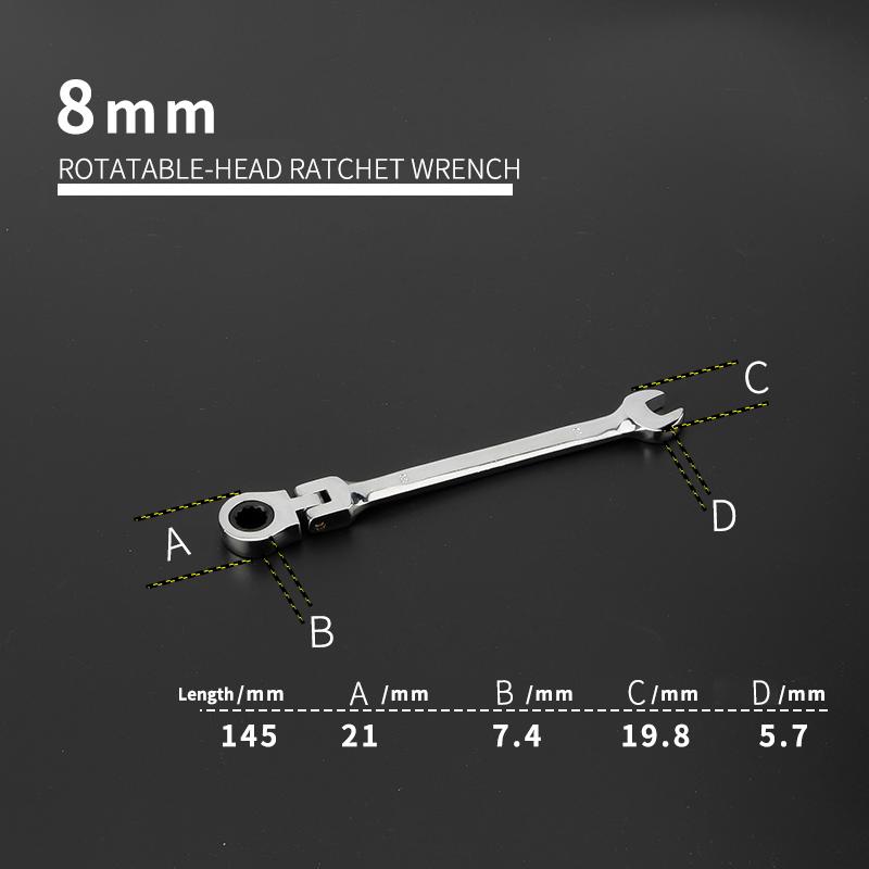 Многофункциональный набор ключей с трещоткой на 180 градусов, гибкие рожковые ключи для ремонта автомобилей, ручные инструменты, комбинированный гаечный ключ