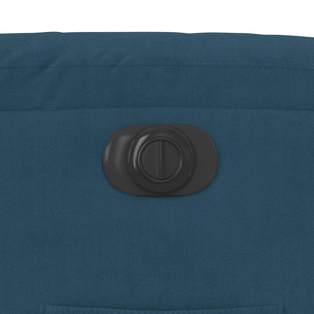 Electric Recliner Chair Blue Velvet