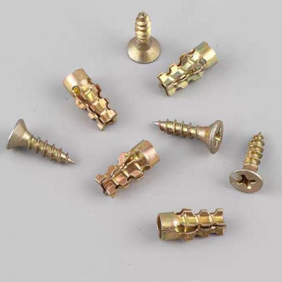 10/30/50/100 шт. Набор дюбель-гвоздей, Винты для петли шкафа против провисания для стен из дерева, плитки, бетона, гипсокартона