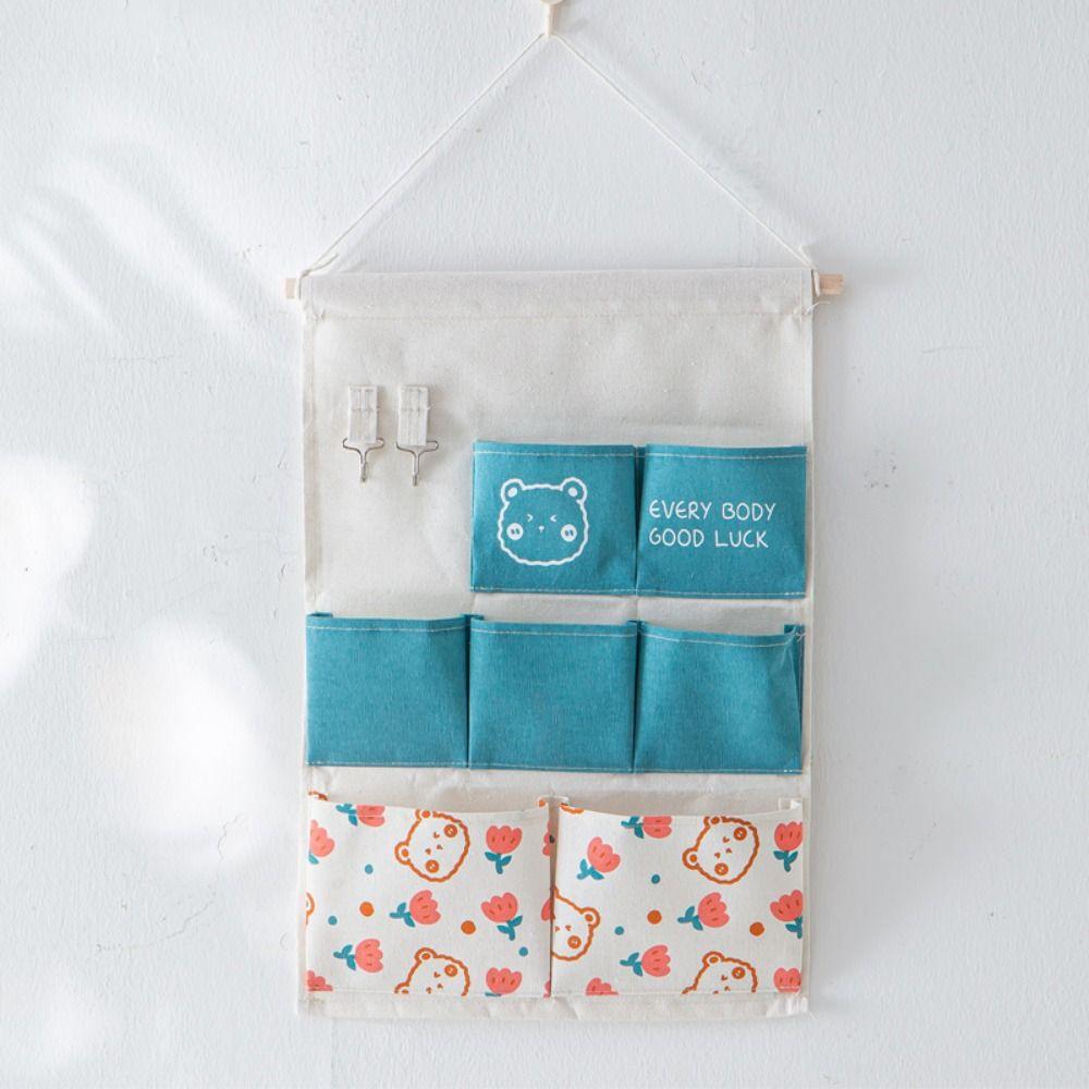 Множество карманов, подвесная сумка, настенные сумки для хранения всякой всячины, прикроватный органайзер для общежития