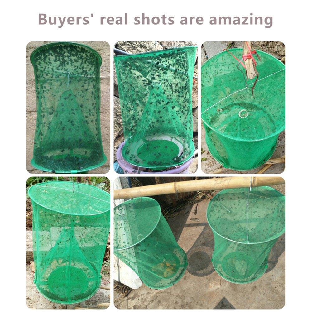 Многоразовая ловушка для мух для семейных ферм в помещении или на открытом воздухе Green Ranch Fly Trap