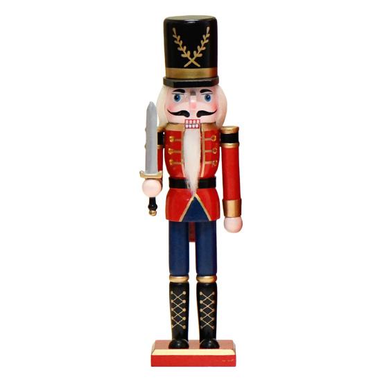 Рождественский Щелкунчик, деревянная кукольная статуэтка, ручная работа, миниатюрный солдат из грецкого ореха, украшение для праздничного стола
