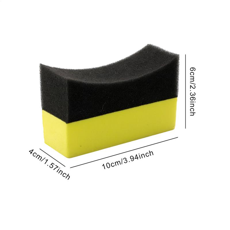 Tire Dressing Sponge Car Tyre Cleaning Sponge Polishing Sponge Wax Buffing Pads Tire Shine 5 Pieces Tire Dressing Applicator