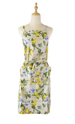 Фартук короткий Friends Hill Цитрусовая птица серый