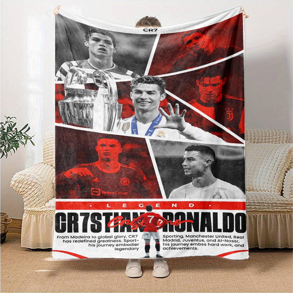 Rainy Night Soccer Star Blanket Soft & Cozy Perfect for Chair Livingroom Couch for All Seasons Modern Ideal Gift For Birthday Valentine'S Day