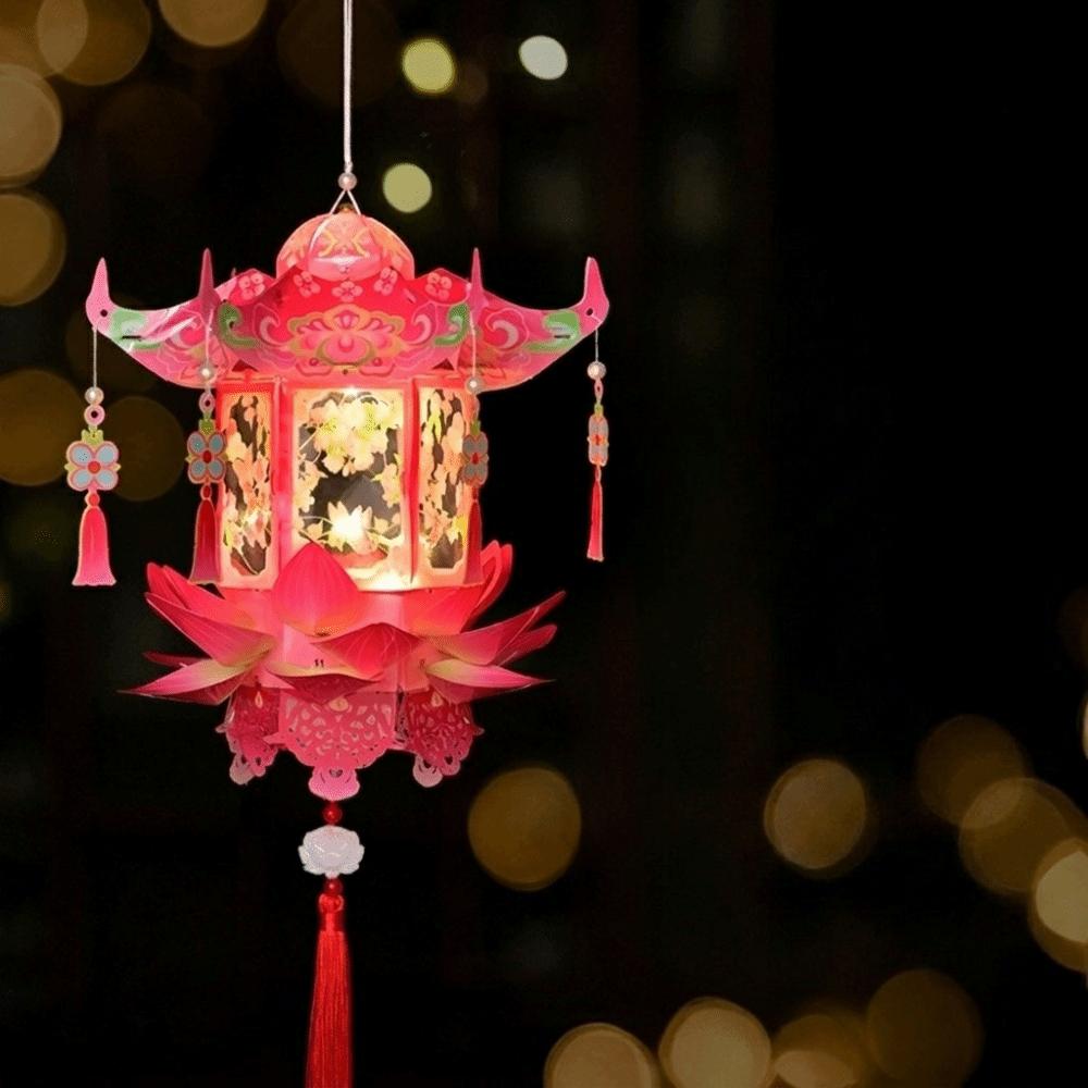 Glowing DIY Craft Material Kit PVC Handheld Lantern Mid-Autumn Festival Lantern  Home Decor
