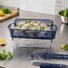 Odor Proof Storage Box Crisper Box, with Mesh Drain Strainer, Tofu Whey Greek Yogurt Maker Separation Food Container, for Fresh Fruit Vegetable