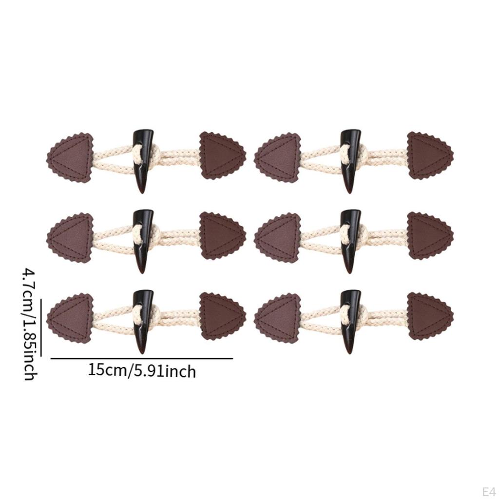 6 шт. Кнопки-переключатели роговые модные практичные сменные швейные принадлежности