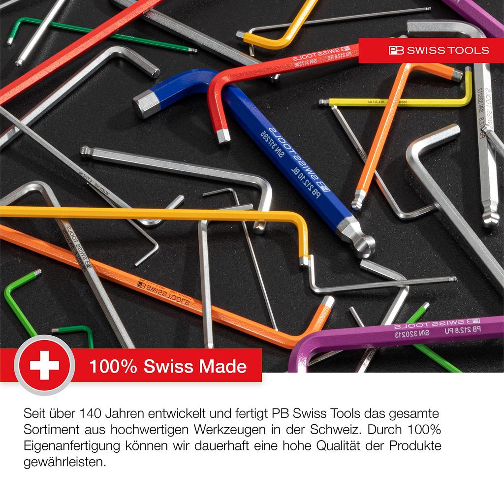 PB Swiss Tools Ball Head Hex Wrench Set 212H-5CN