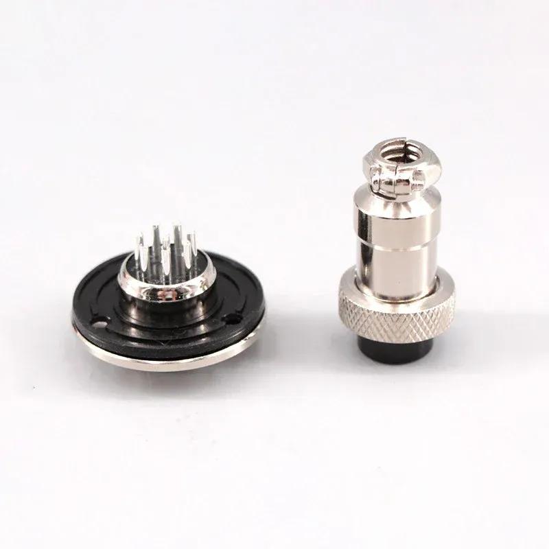 10Sets GX12 Aviation Socket Plug 2 3 4 5 6 7 Pin M16 DF16 Rhombus Flange Male Female Circular Connector Cable Panel Mount Solder