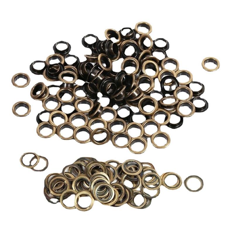 100 шт. ушко с шайбой, кожаная ремонтная втулка 4 мм, 5 мм, 6 мм, 8 мм, 10 мм, 12 мм, 14 мм и 17 мм