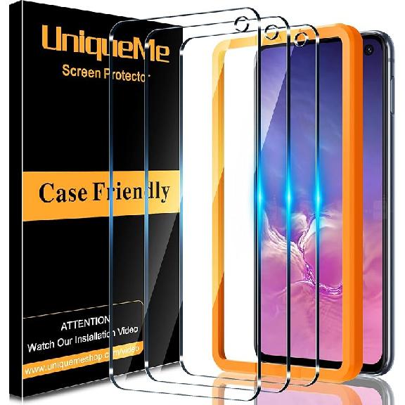 UniqueMe [2+2+1 шт.] Совместимый для Samsung Galaxy S23 Ultra 6,8 дюйма Защитная пленка для экрана Гибкий ТПУ, Защитное стекло для объектива камеры с установочной рамкой,