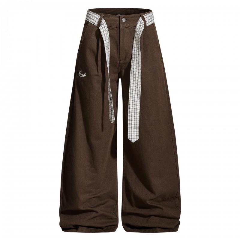 Unisex Relaxed Fit Cargo Pants With Multiple Pockets Cotton Straight Leg Workwear Style Daily Wear