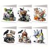 6Pcs Rhinestone Diamond Art Mosaic Postcards DIY Diamond Painting Greeting Card Set Halloween Theme Creative Halloween Card Kit