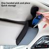 Car Sun Visor Holder Luminous Effect Magnetic Closure Portable Solid Color Universal Storage Case