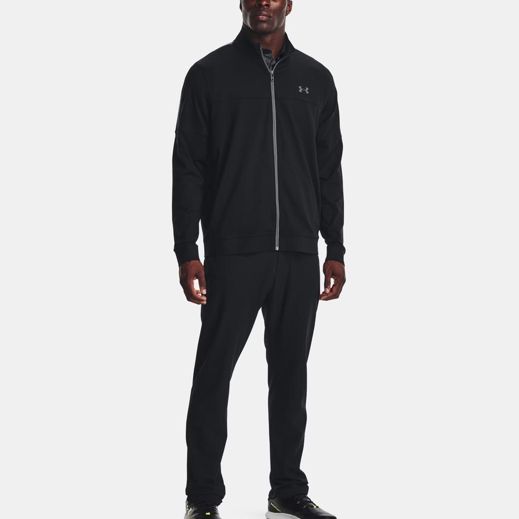 Under Armour Solid Color Full Zip Sports Jacket Men Jackets Black 1377399-001