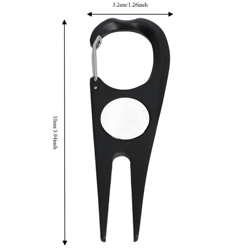 2PCS Foldable Design Golf Divot Tool Aluminum Alloy Shell Golf Fork Golf Course Care