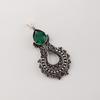 Chrome Diopside Gemstone Silver Pendant 1.8" For Birthday Gift 925 Sterling Silver Jewelry CP-45-3