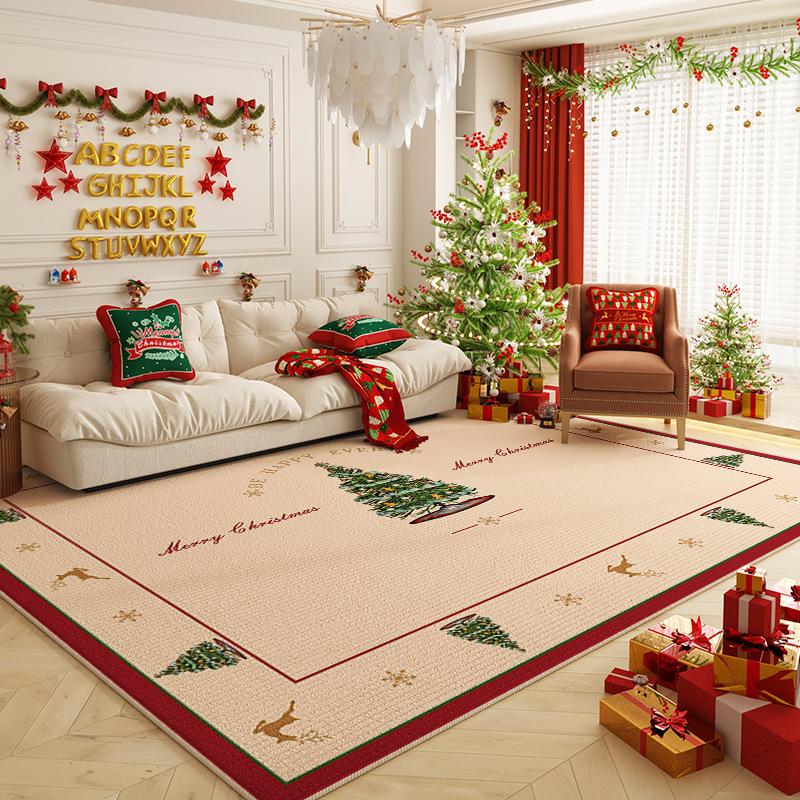 Christmas Area Rugs for Living Room Bedroom Dining Room Decoration Indoor Non Slip Washable Entryway Floor Mats Home Deco