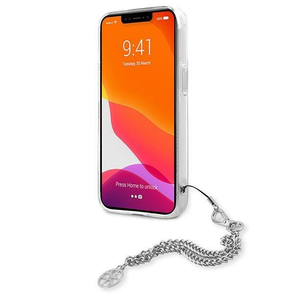Guess Guhcp13Skspesi Iphone 13 Mini 5,4 Srebrny/Silver Hardcase Kolekcja Peony Chain