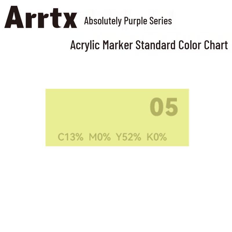 Arrtx Ataishi Акриловый маркер с мягким наконечником, 1 шт., Абсолютно фиолетовый, Стиль A/B, 30 цветов, Водонепроницаемый, Быстросохнущий, Непрозрачный.
