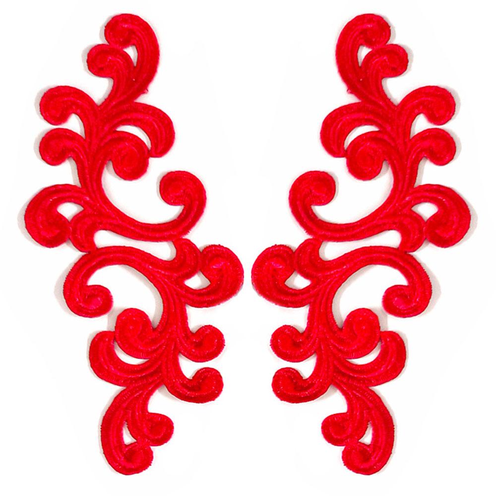 Multi-color Embroidery Lace Hollow Out Fabric Flower Patch Cloth Lace Applique Patch Iron-on Flower Piece DIY Lace Accessories