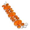 Baltic Amber Gemstone Handmade 925 Sterling Silver Bracelet 7-8" W8r32