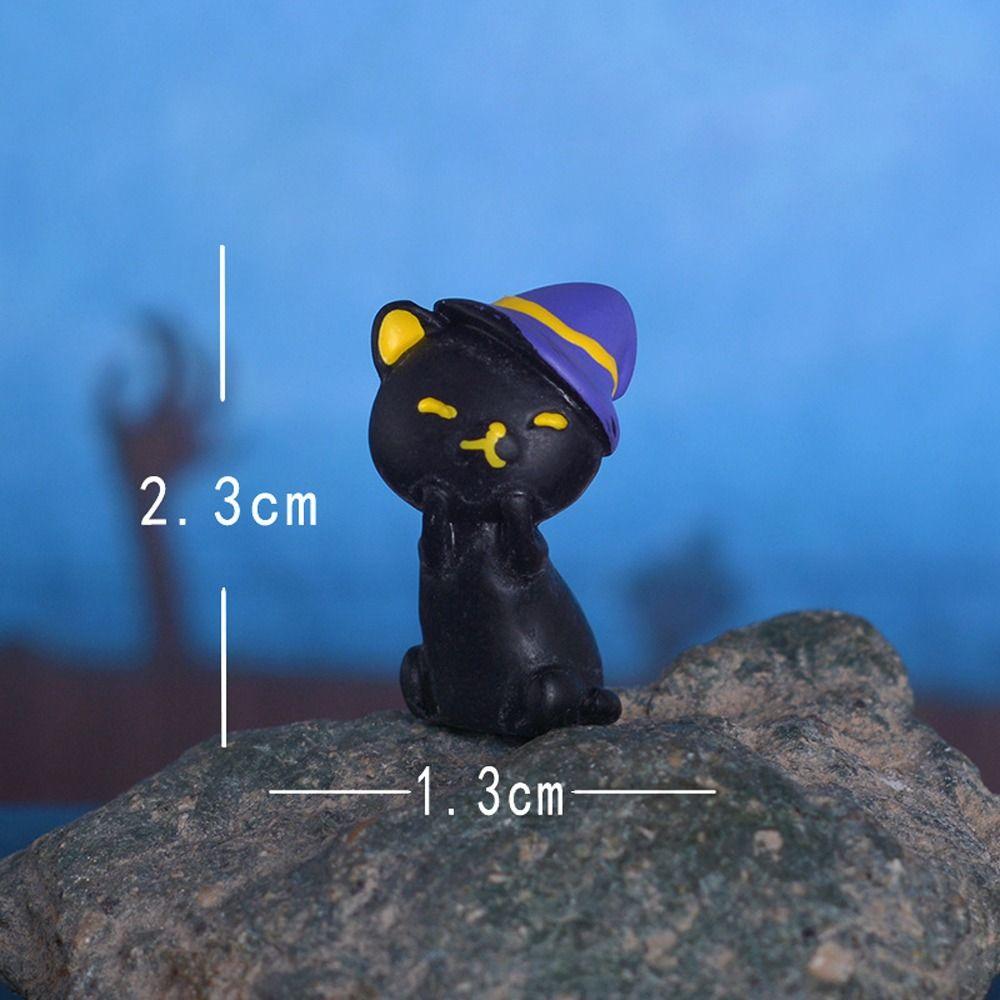 Pumpkin Black Cat Halloween Rabbit Ghost Figurines Micro Figurine Ornaments  Garden Outdoor Decor