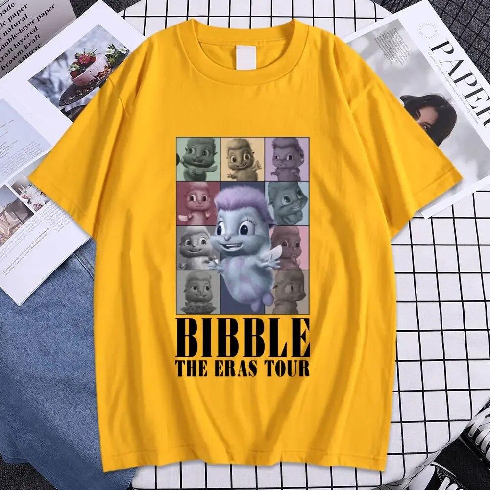 Милая футболка Bibble The Eras Tour, унисекс, женские эстетические футболки высокого качества, летние футболки большого размера с короткими рукавами, уличная одежда