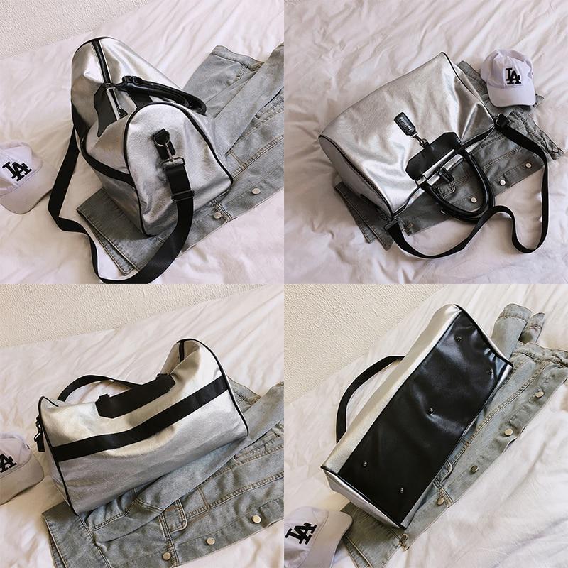 Новинка 2020 года, сумка из искусственной кожи, высококачественная сумка через плечо для женщин, серебряные женские сумки для девочек, дорожная сумка-тоут