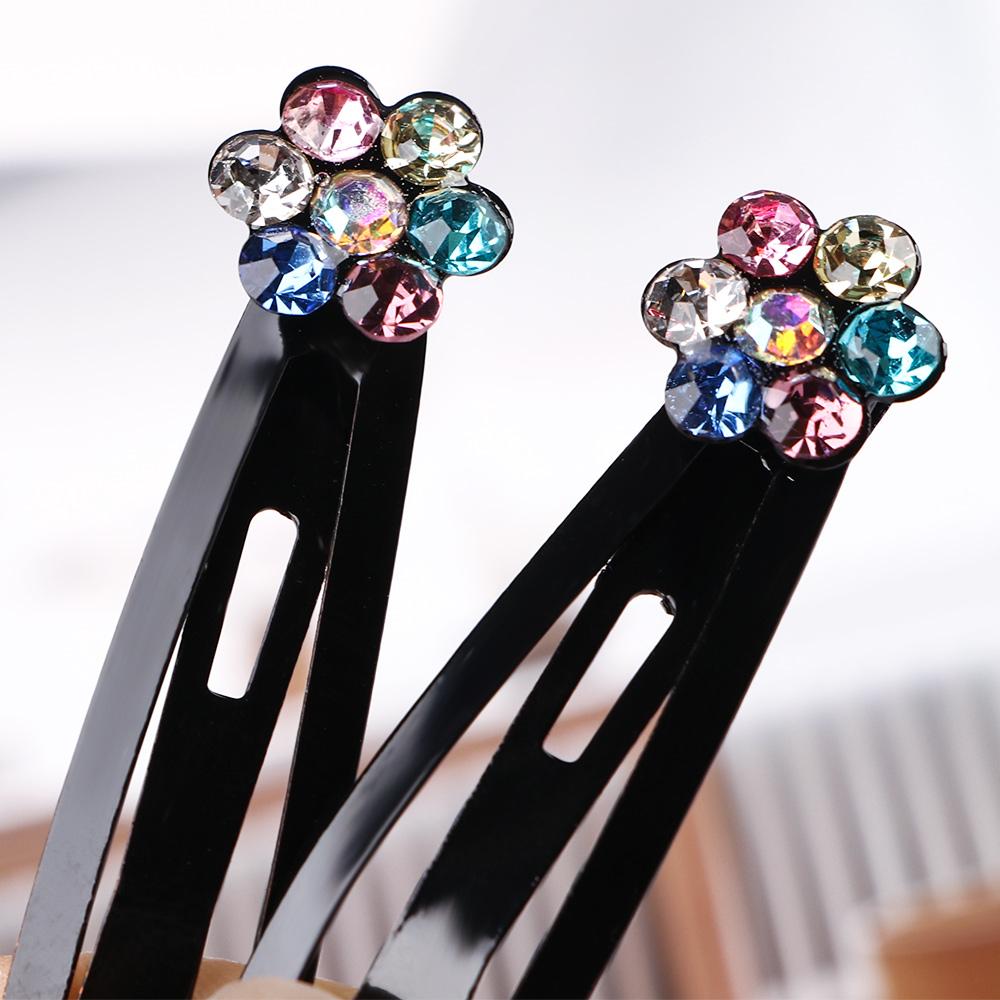 Crystal Hair Pins Black Hair Clip Hairgrips Barrettes Headwear for Kids Girls Hair Accessories