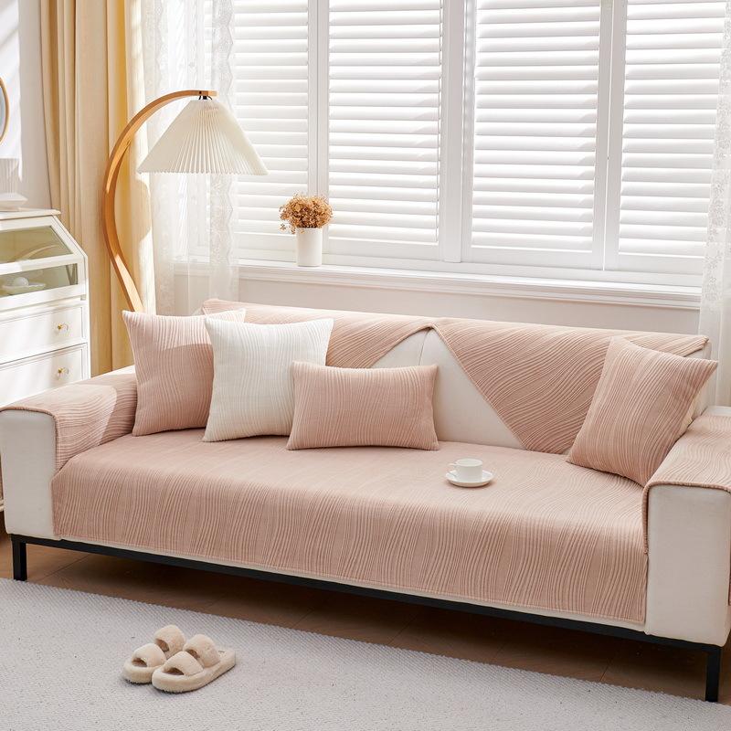 Sofa Cushion Autumn and Winter Non-Slip Seat Cushion Winter Sofa Slipcover Sets Cover Cloth Thickened Fleece Seat Cushion
