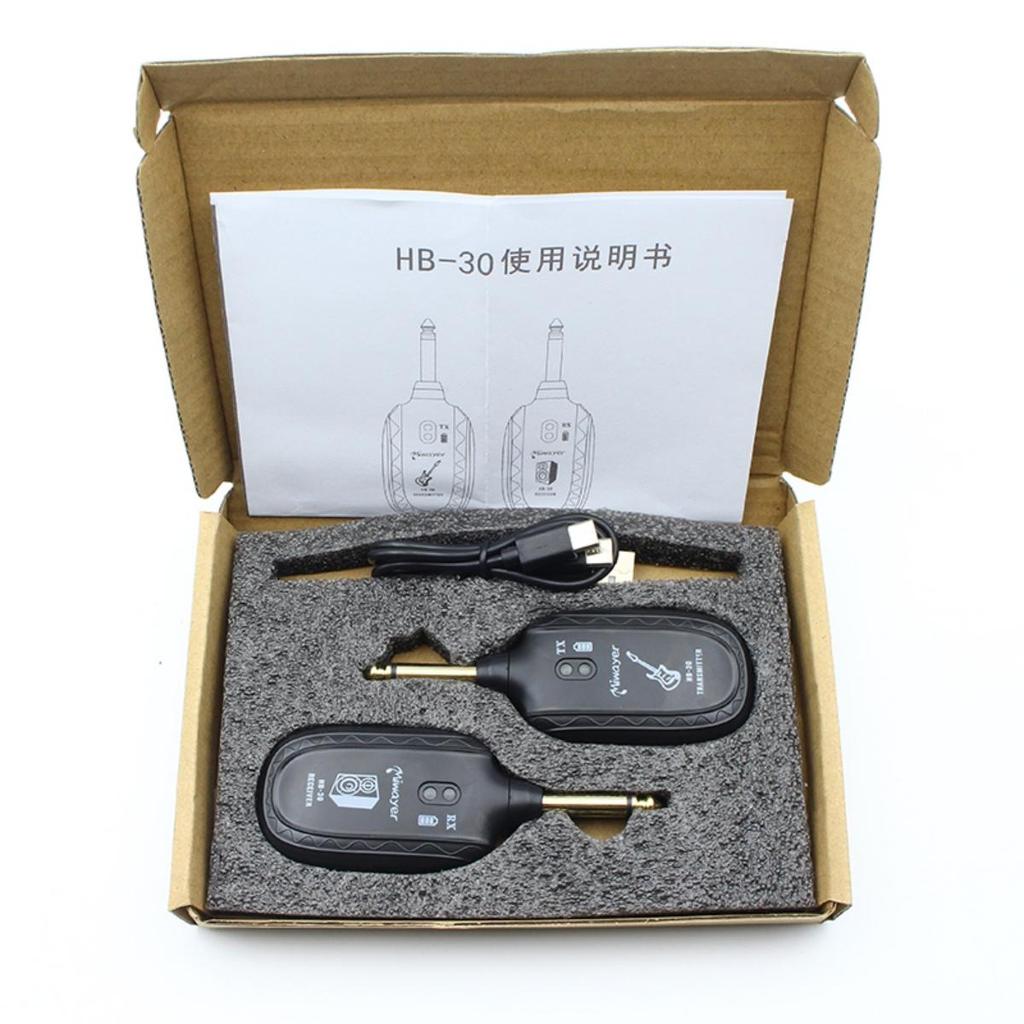 Гитарная беспроводная система HB-30 УВЧ-передатчик-приемник для бас-гитары электрогитары