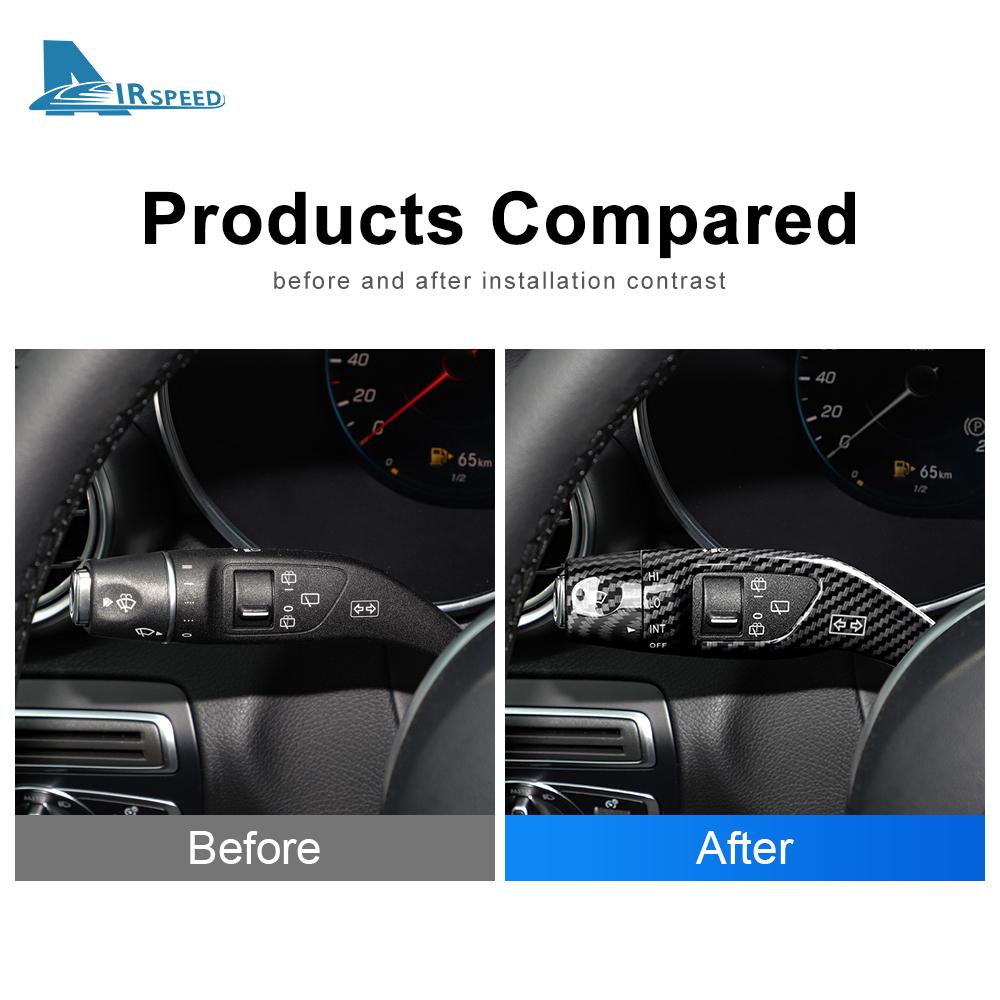 Для Mercedes Benz A B C E S GLC CLA GLA GLE GLS CLS GLK ML Класса W205 W213 W212 Углеродная Накладка на Рычаг Переключения Передач и Механизм Стеклоочистителя W176 W204