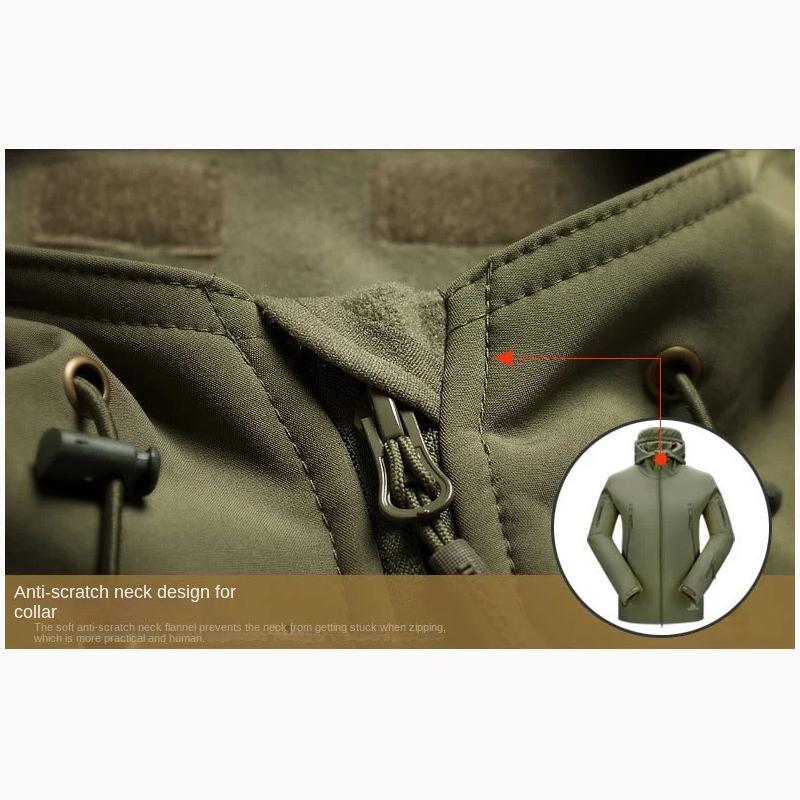 Военные костюмы из мягкой оболочки акулы, мужские тактические ветрозащитные водонепроницаемые куртки, мужские армейские армейские брюки + мужские походные пальто с капюшоном