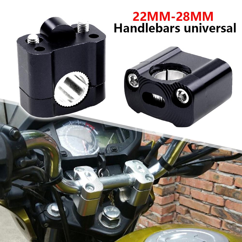 CNC Motorcycle Universal HandleBar Handle Fat Bar Risers Mount Clamp Adaptor 22mm 28mm For Pit Dirt Bike Racing Accessories